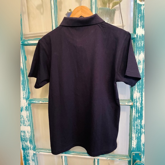NAVY BURBERRYS OF LONDON GOLF POLO SHIRT - Picture 4 of 6